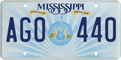MS license plate AGO440