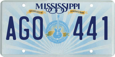 MS license plate AGO441