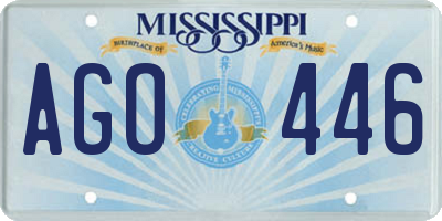 MS license plate AGO446