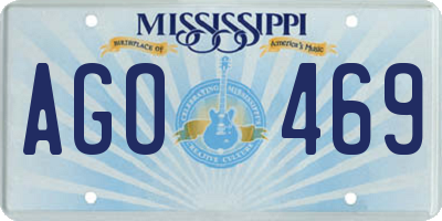 MS license plate AGO469