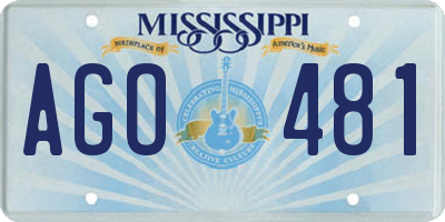 MS license plate AGO481