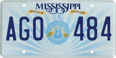 MS license plate AGO484