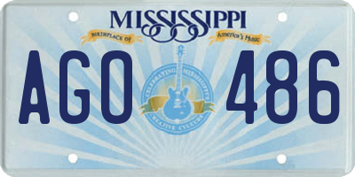 MS license plate AGO486