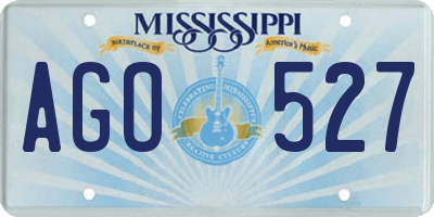 MS license plate AGO527