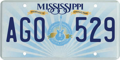 MS license plate AGO529