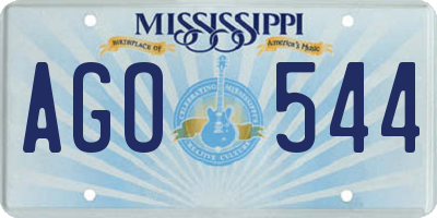 MS license plate AGO544