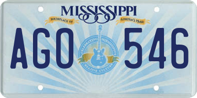 MS license plate AGO546