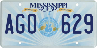 MS license plate AGO629