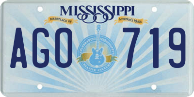 MS license plate AGO719