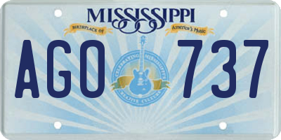 MS license plate AGO737