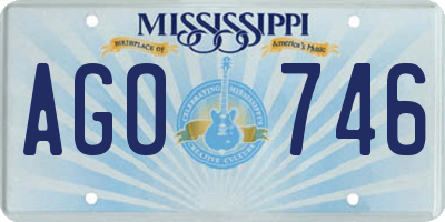 MS license plate AGO746