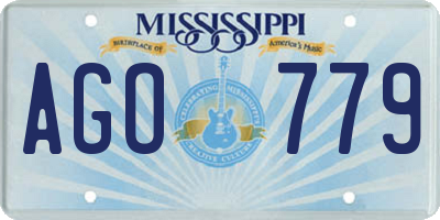 MS license plate AGO779