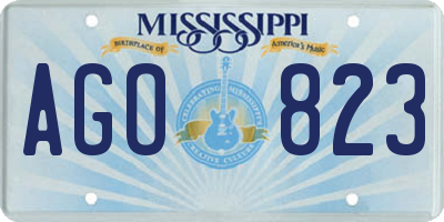 MS license plate AGO823