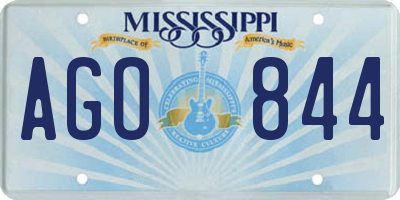 MS license plate AGO844