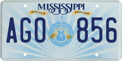 MS license plate AGO856