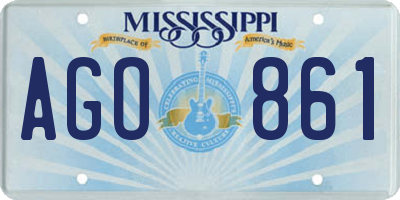 MS license plate AGO861