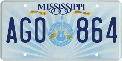 MS license plate AGO864
