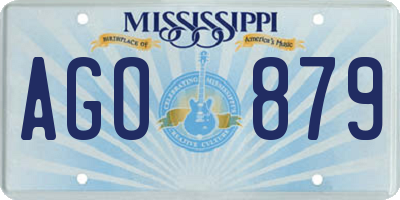 MS license plate AGO879