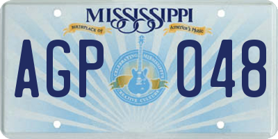 MS license plate AGP048