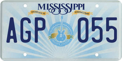 MS license plate AGP055