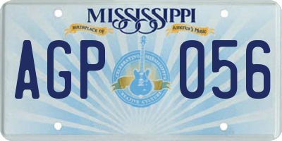 MS license plate AGP056
