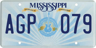 MS license plate AGP079