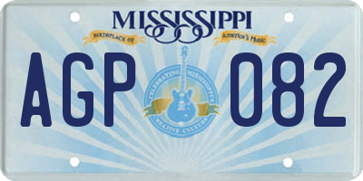 MS license plate AGP082