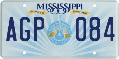 MS license plate AGP084