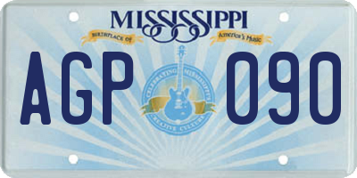 MS license plate AGP090