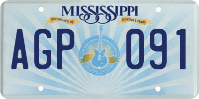 MS license plate AGP091
