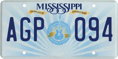 MS license plate AGP094