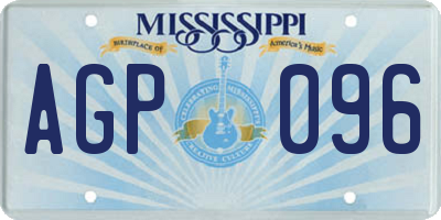 MS license plate AGP096