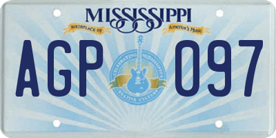 MS license plate AGP097