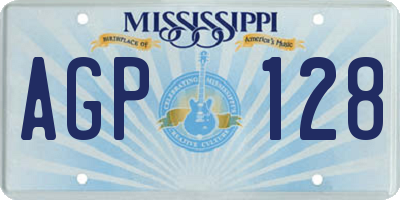 MS license plate AGP128