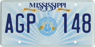 MS license plate AGP148