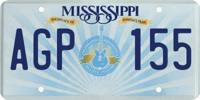 MS license plate AGP155