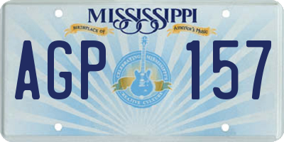 MS license plate AGP157