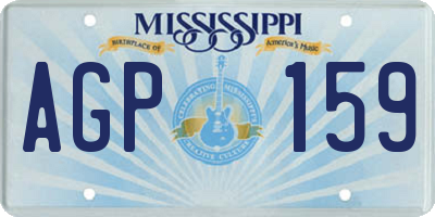 MS license plate AGP159