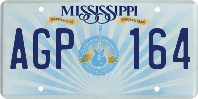MS license plate AGP164