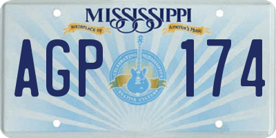 MS license plate AGP174