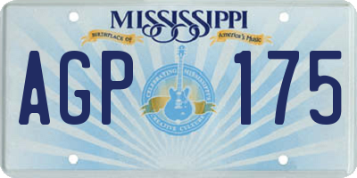 MS license plate AGP175