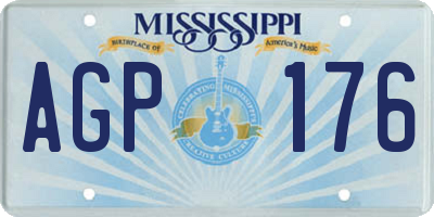 MS license plate AGP176