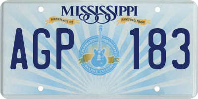 MS license plate AGP183