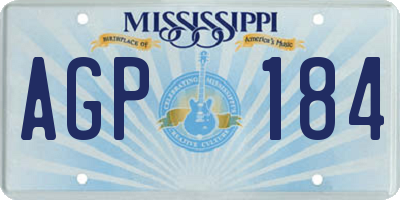 MS license plate AGP184