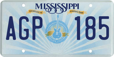MS license plate AGP185