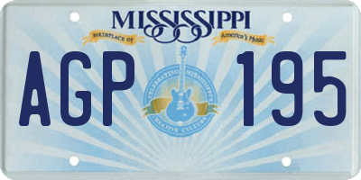 MS license plate AGP195