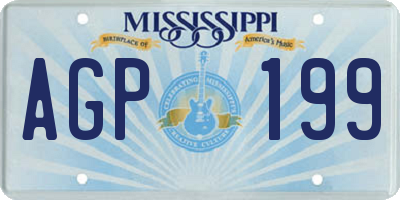 MS license plate AGP199
