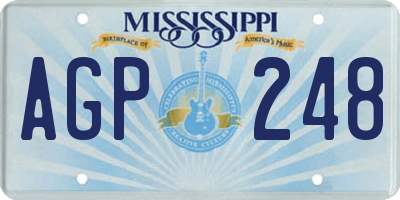 MS license plate AGP248