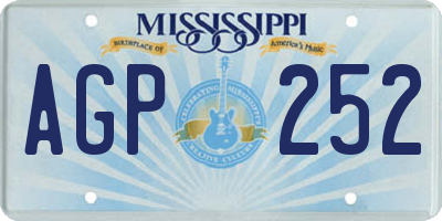 MS license plate AGP252