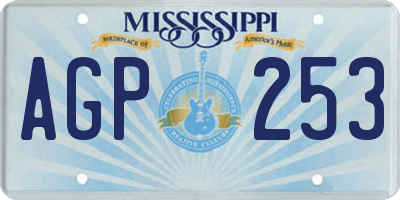 MS license plate AGP253